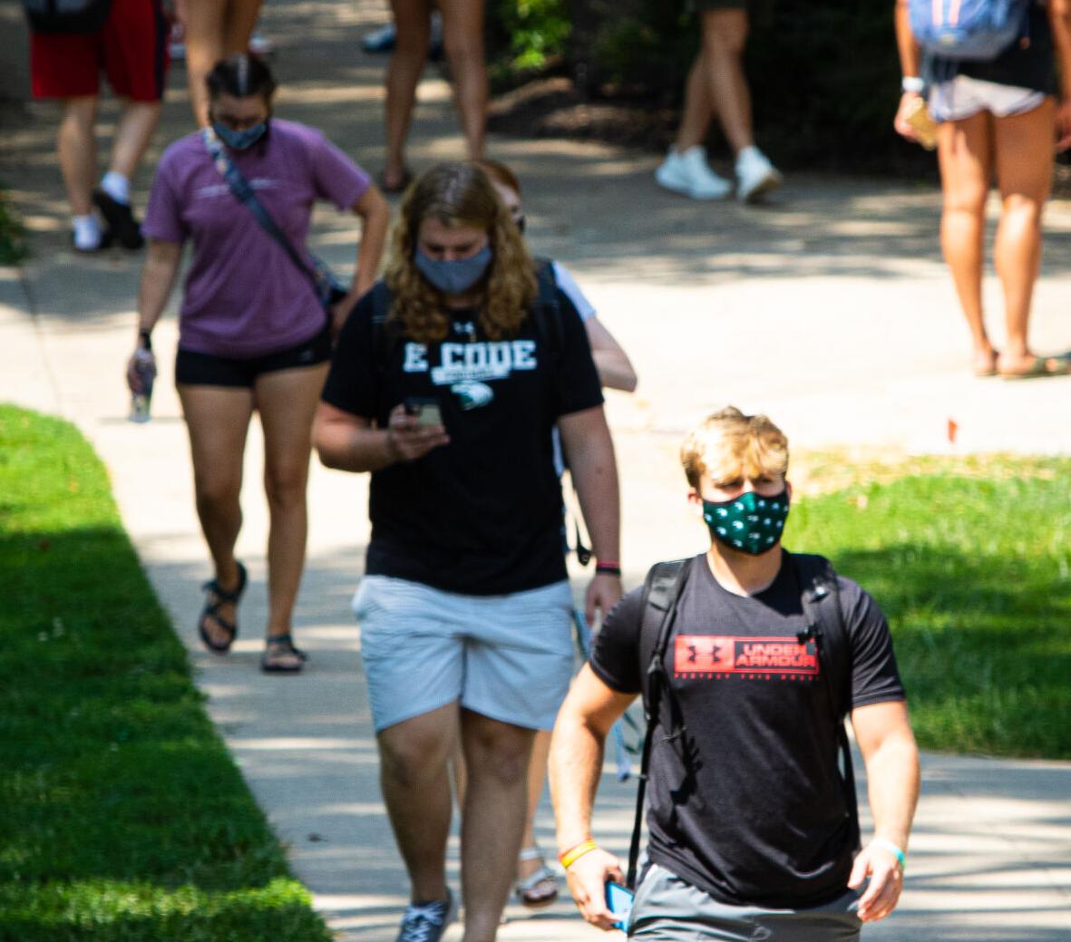 CMU students on their way to class. Photo provided by Central Methodist University